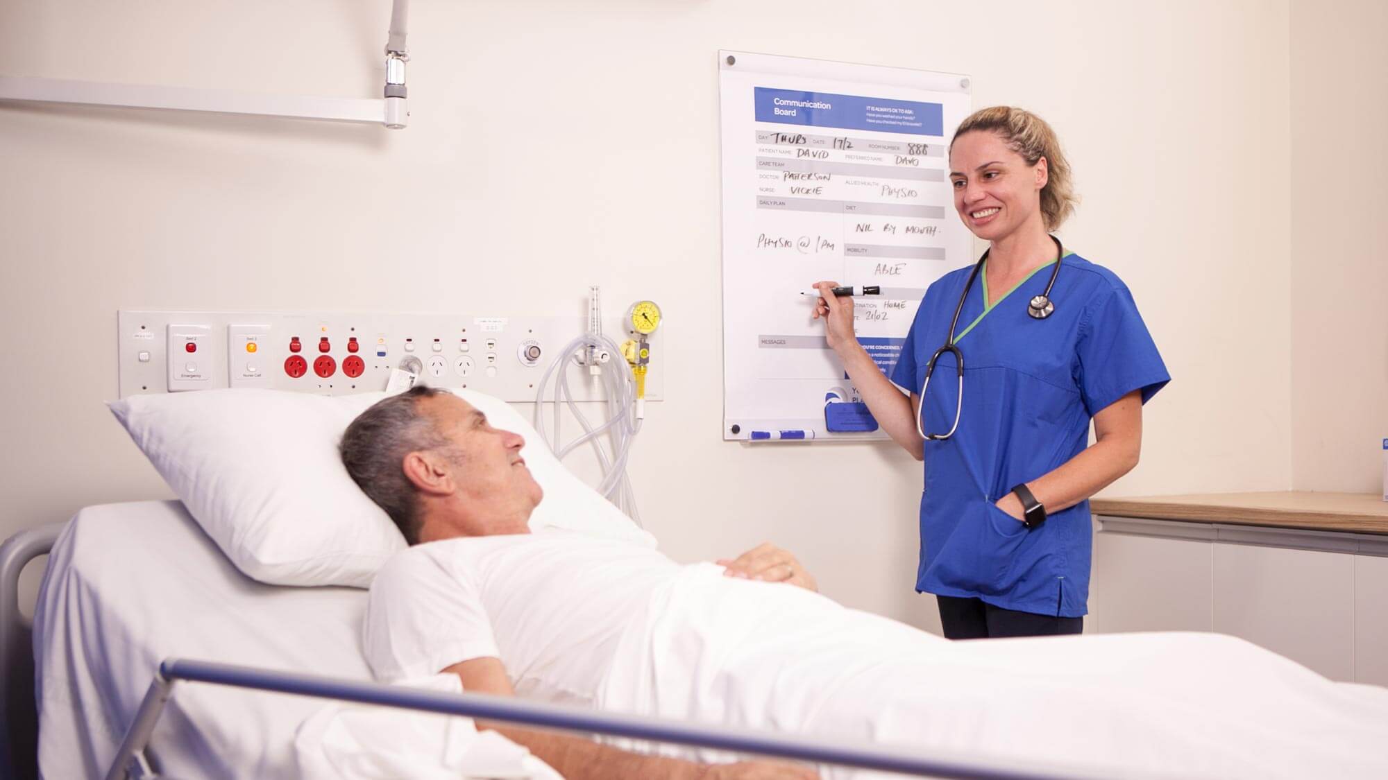 lousa de vidro hospitais landing page